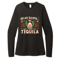 Dear Santa DonT Forget The Tequila Funny Drinking Christmas Womens CVC Long Sleeve Shirt