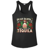 Dear Santa DonT Forget The Tequila Funny Drinking Christmas Ladies PosiCharge Competitor Racerback Tank