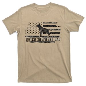 Dutch Shepherd Dad Distressed American Flag Patriotic Dog T-Shirt