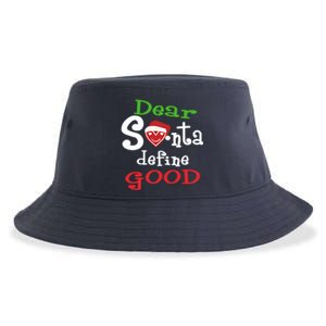 Dear Santa Define Good Christmas Sustainable Bucket Hat