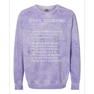 Down Syndrome Definition Colorblast Crewneck Sweatshirt