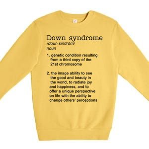 Down Syndrome Definition Premium Crewneck Sweatshirt