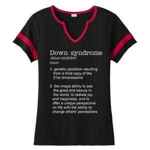 Down Syndrome Definition Ladies Halftime Notch Neck Tee