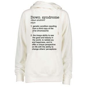 Down Syndrome Definition Womens Funnel Neck Pullover Hood