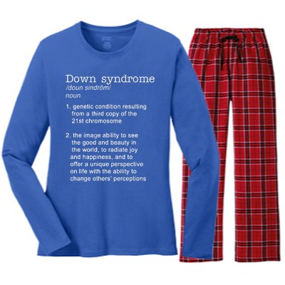 Down Syndrome Definition Women's Long Sleeve Flannel Pajama Set 