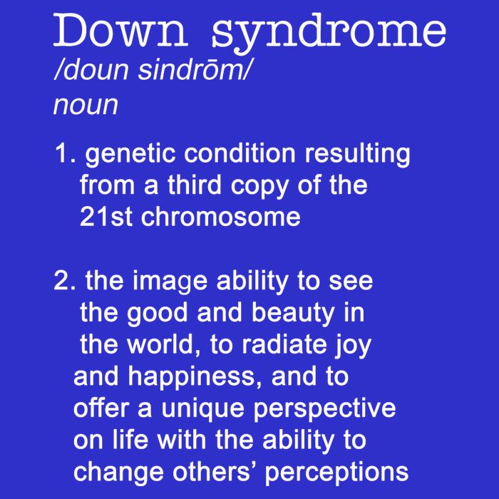 Down Syndrome Definition 16 in Basic Backpack