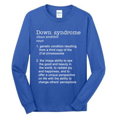 Down Syndrome Definition Tall Long Sleeve T-Shirt