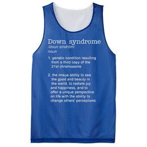 Down Syndrome Definition Mesh Reversible Basketball Jersey Tank