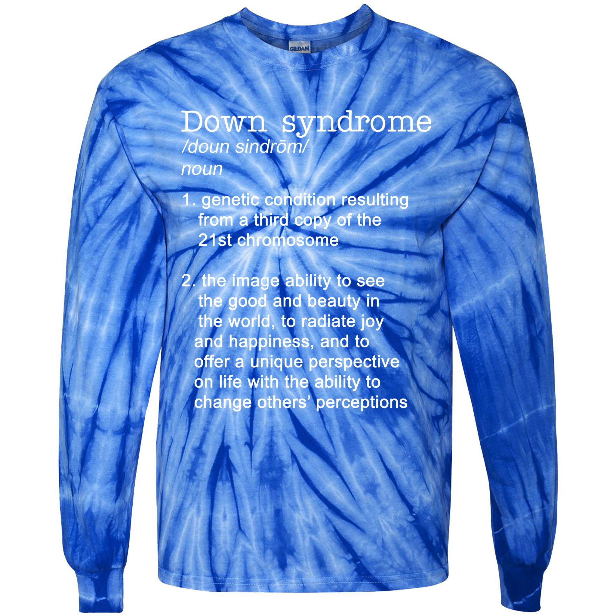 Down Syndrome Definition Tie-Dye Long Sleeve Shirt