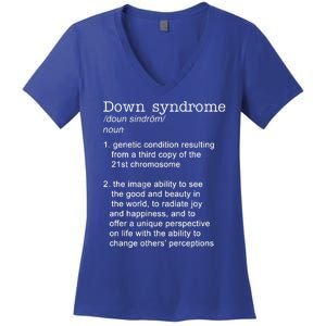 Down Syndrome Definition Women's V-Neck T-Shirt