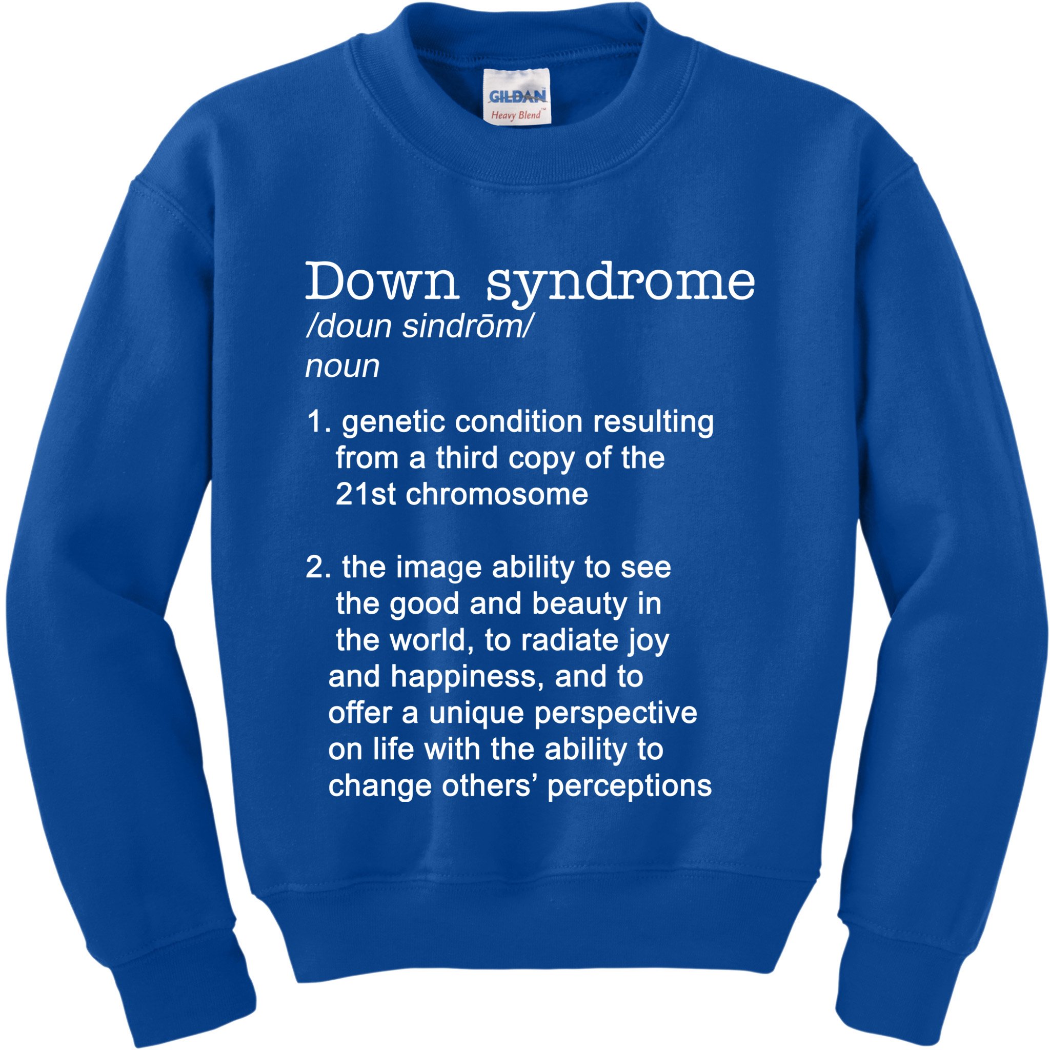 Down Syndrome Definition Kids Sweatshirt