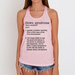 Down Syndrome Definition Women's Knotted Racerback Tank