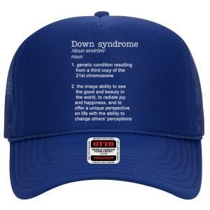 Down Syndrome Definition High Crown Mesh Back Trucker Hat