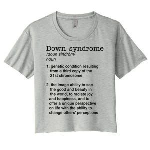 Down Syndrome Definition Women's Crop Top Tee