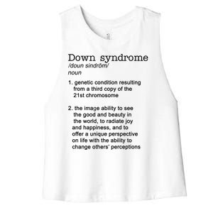 Down Syndrome Definition Women's Racerback Cropped Tank