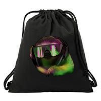 DJ Sloth Drawstring Bag