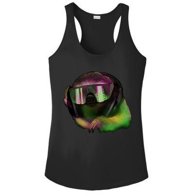 DJ Sloth Ladies PosiCharge Competitor Racerback Tank