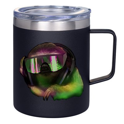 DJ Sloth 12oz Stainless Steel Coffee Mug