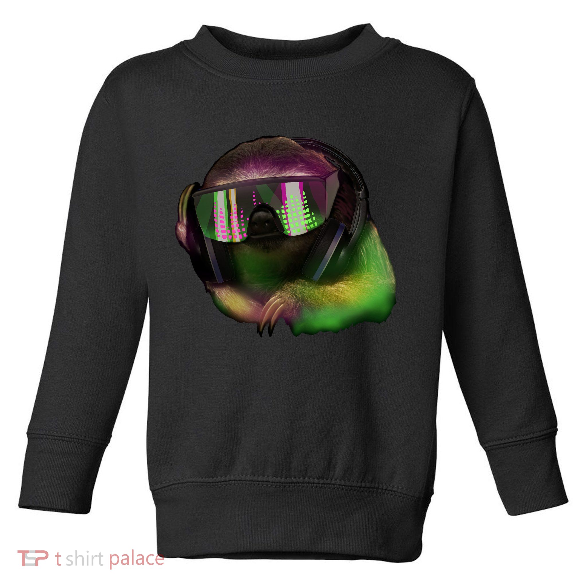 DJ Sloth Toddler Sweatshirt