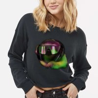 DJ Sloth Cropped Pullover Crew