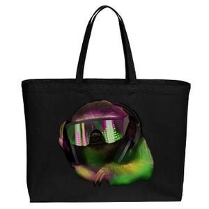 DJ Sloth Cotton Canvas Jumbo Tote