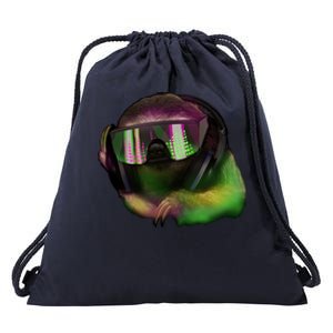 DJ Sloth Drawstring Bag