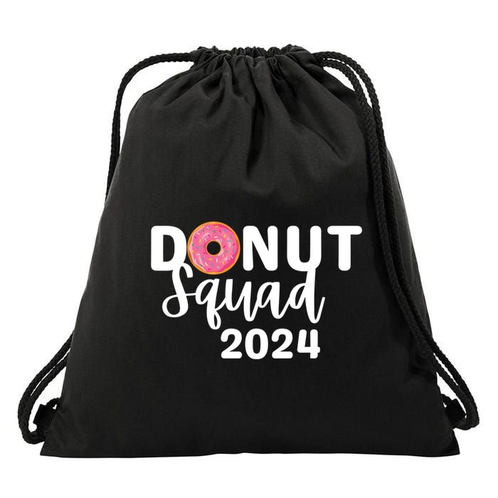 Donut Squad Donut Sprinkle Lover National Donut Day 2024 Great Gift Drawstring Bag