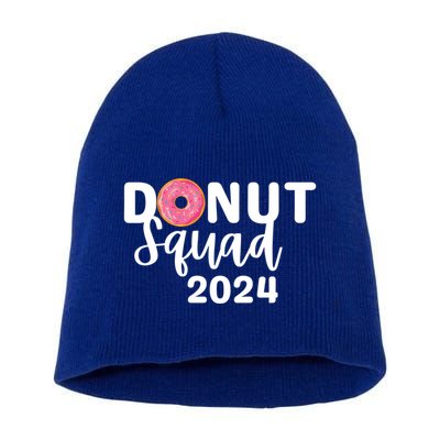 Donut Squad Donut Sprinkle Lover National Donut Day 2024 Great Gift Short Acrylic Beanie
