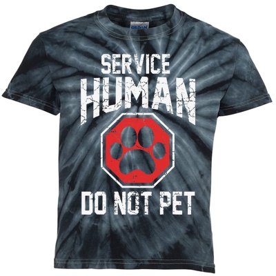 Dog servicehuman do not pet Kids Tie-Dye T-Shirt