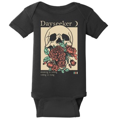 Dayseeker Skull Dearming Is Sinking Waking Is Rising Baby Bodysuit
