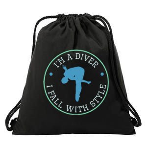 Diver Springboard Diving Platform Diving Aquatic Drawstring Bag