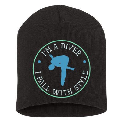 Diver Springboard Diving Platform Diving Aquatic Short Acrylic Beanie