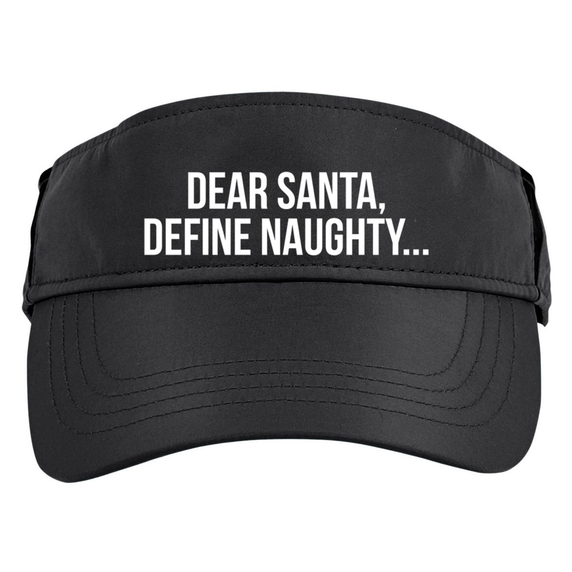 Dear Santa Define Naughty Gift Adult Drive Performance Visor