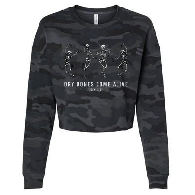 Dancing Skeleton Dry Bones Come Alive Christian Cropped Pullover Crew