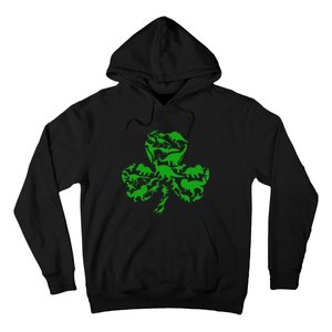 Dinosaur Shamrock Dino Clover Leaf St Patricks Day Hoodie