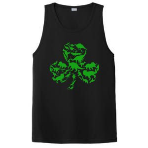 Dinosaur Shamrock Dino Clover Leaf St Patricks Day PosiCharge Competitor Tank