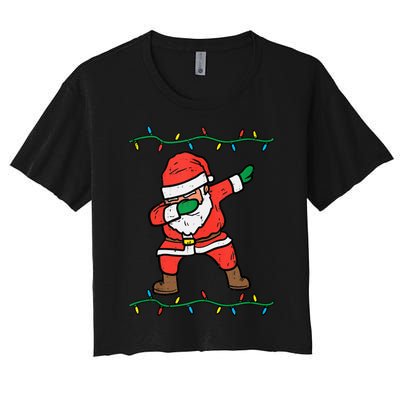 Dabbing Santa Dab Xmas Pjs Christmas Tank Top Women's Crop Top Tee