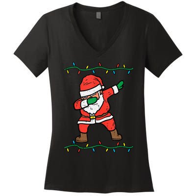 Dabbing Santa Dab Xmas Pjs Christmas Tank Top Women's V-Neck T-Shirt