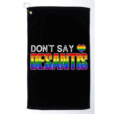 Don't Say DeSantis Rainbow Say Gay Graphic Platinum Collection Golf Towel