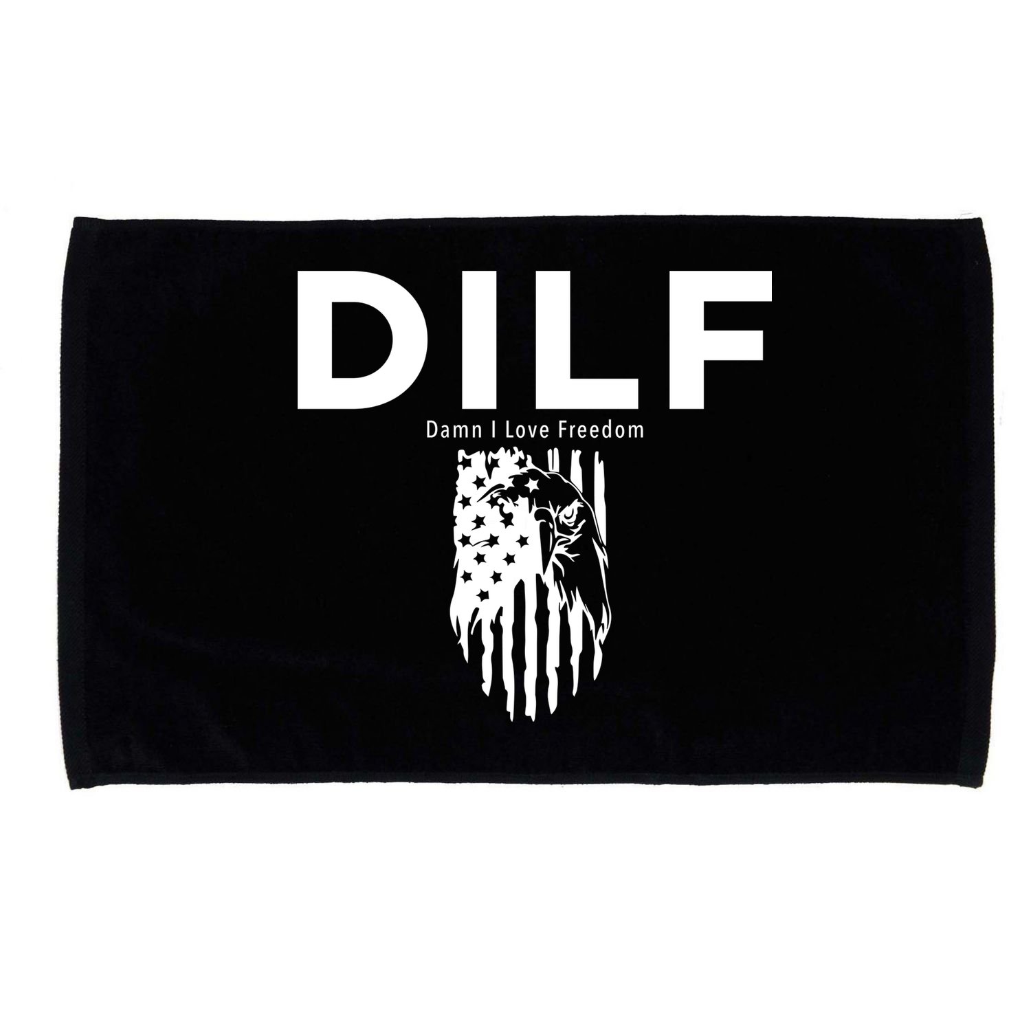 DILF SHIRT (DAMN I LOVE FREEDOM) DAD SHIRT Microfiber Hand Towel