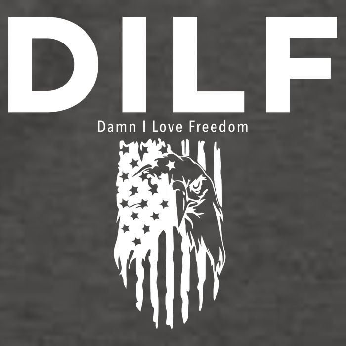 DILF SHIRT (DAMN I LOVE FREEDOM) DAD SHIRT Vector Backpack