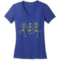 Dancing Skeletons Dance Challenge Halloween Gift Women's V-Neck T-Shirt