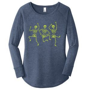 Dancing Skeletons Dance Challenge Halloween Gift Women's Perfect Tri Tunic Long Sleeve Shirt