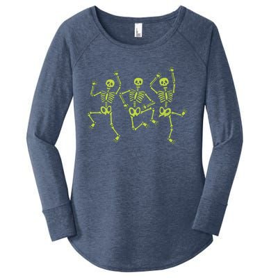 Dancing Skeletons Dance Challenge Halloween Gift Women's Perfect Tri Tunic Long Sleeve Shirt