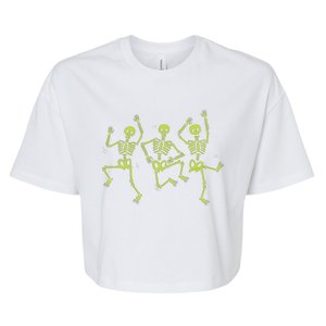 Dancing Skeletons Dance Challenge Halloween Gift Bella+Canvas Jersey Crop Tee