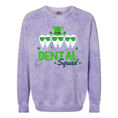 Dental Squad Dentist Assistant Dentist St Patricks Day Gift Colorblast Crewneck Sweatshirt