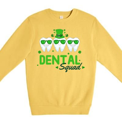 Dental Squad Dentist Assistant Dentist St Patricks Day Gift Premium Crewneck Sweatshirt