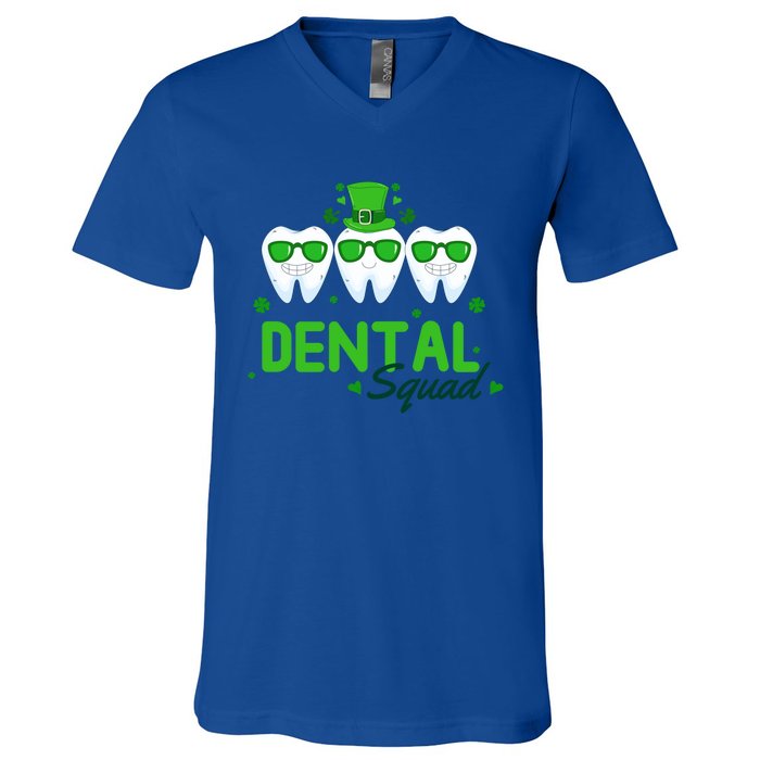 Dental Squad Dentist Assistant Dentist St Patricks Day Gift V-Neck T-Shirt