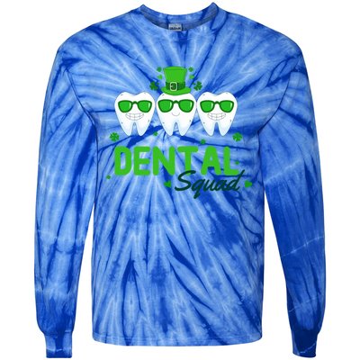 Dental Squad Dentist Assistant Dentist St Patricks Day Gift Tie-Dye Long Sleeve Shirt