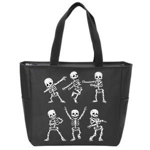 Dancing Skeletons Dance Challenge Halloween Zip Tote Bag